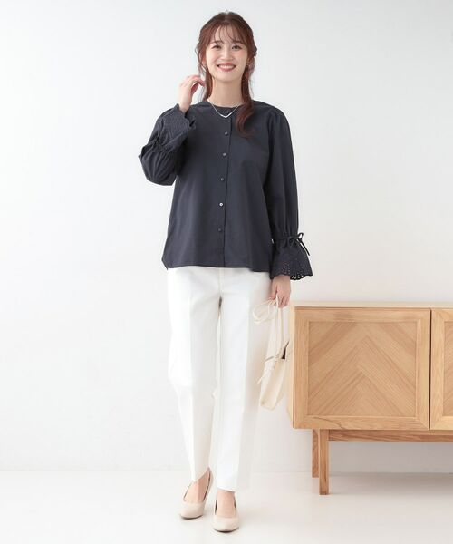 SHOO・LA・RUE / シューラルー シャツ・ブラウス | 【S-LL/前後2WAY/洗濯後しわになりにくい】お袖刺繍レースブラウス | 詳細19