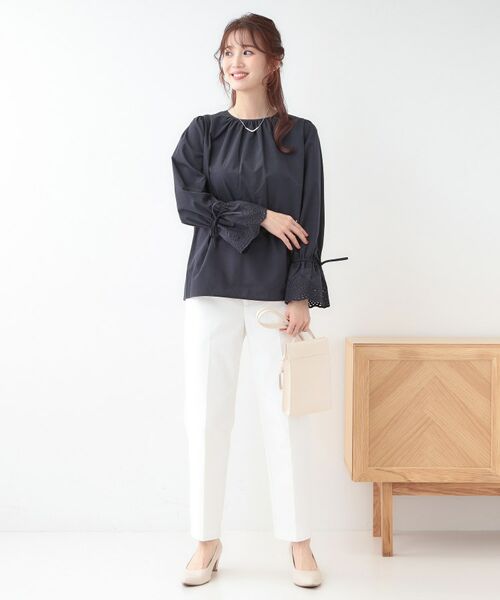 SHOO・LA・RUE / シューラルー シャツ・ブラウス | 【S-LL/前後2WAY/洗濯後しわになりにくい】お袖刺繍レースブラウス | 詳細20