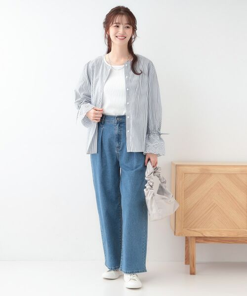 SHOO・LA・RUE / シューラルー シャツ・ブラウス | 【S-LL/前後2WAY/洗濯後しわになりにくい】お袖刺繍レースブラウス | 詳細5