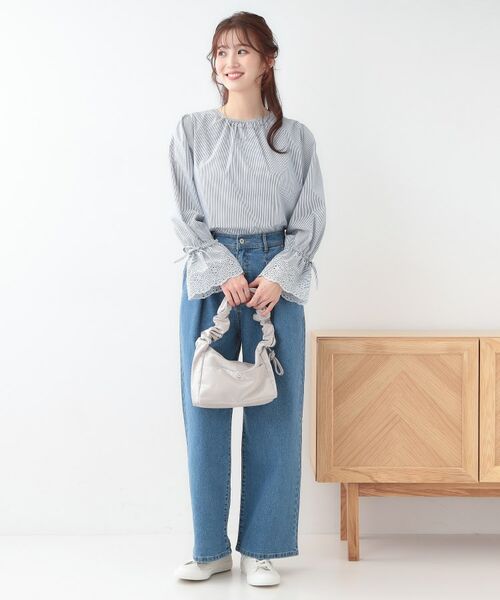 SHOO・LA・RUE / シューラルー シャツ・ブラウス | 【S-LL/前後2WAY/洗濯後しわになりにくい】お袖刺繍レースブラウス | 詳細6