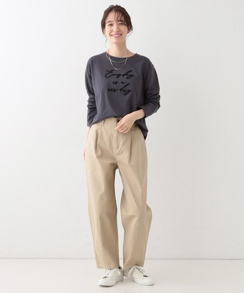 SHOO・LA・RUE / シューラルー カットソー | 【S-LL】ロゴの立体感が魅力 ブラシ刺繍ロンT | 詳細7