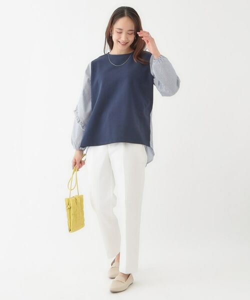 SHOO・LA・RUE / シューラルー カットソー | 【S-LL】一枚でサマ見え お袖フリル ストライプトップス | 詳細11