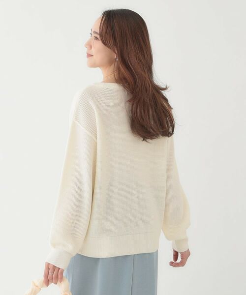 SHOO・LA・RUE / シューラルー ニット・セーター | 【洗える/S-LL】ワッフル編みが魅力な ドロップショルダーニット | 詳細2