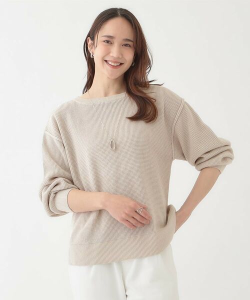 SHOO・LA・RUE / シューラルー ニット・セーター | 【洗える/S-LL】ワッフル編みが魅力な ドロップショルダーニット | 詳細5