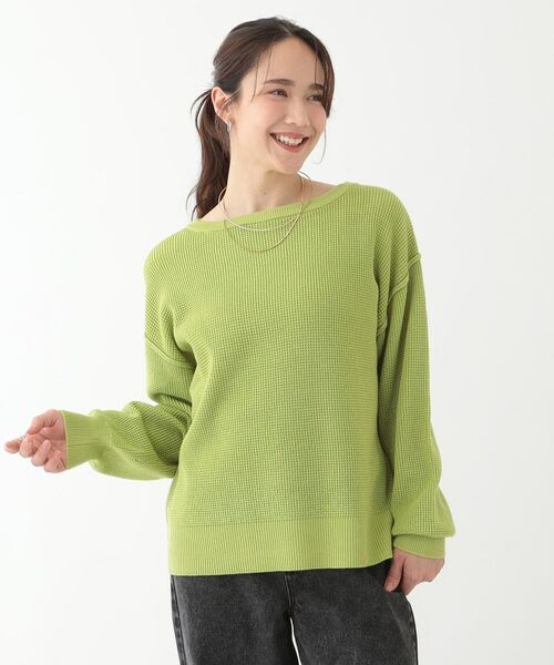 SHOO・LA・RUE / シューラルー ニット・セーター | 【洗える/S-LL】ワッフル編みが魅力な ドロップショルダーニット | 詳細9