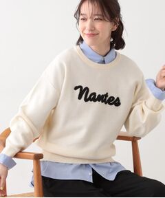 SHOO・LA・RUE / シューラルー ニット・セーター | 【洗える/S-LL/ちくちくしにくい】ロゴ入りスウェットライクニット