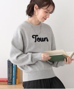 SHOO・LA・RUE / シューラルー ニット・セーター | 【洗える/S-LL/ちくちくしにくい】ロゴ入りスウェットライクニット