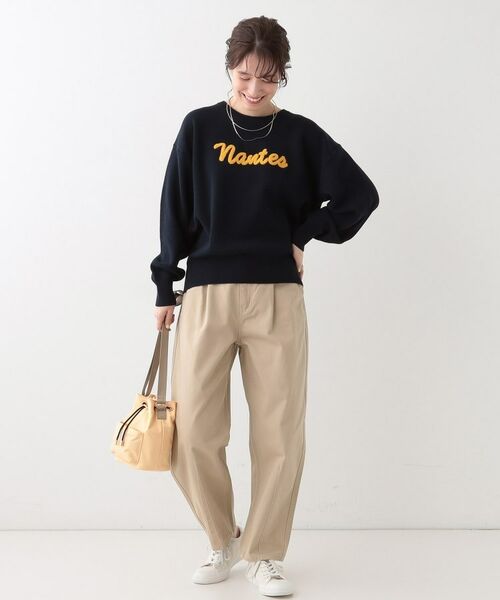 SHOO・LA・RUE / シューラルー ニット・セーター | 【洗える/S-LL/ちくちくしにくい】ロゴ入りスウェットライクニット | 詳細11