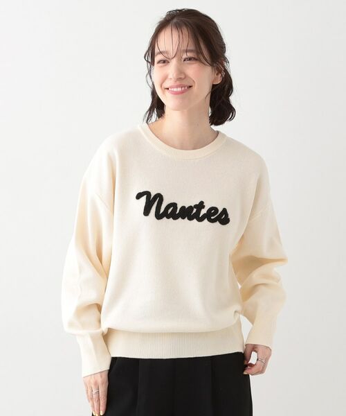 SHOO・LA・RUE / シューラルー ニット・セーター | 【洗える/S-LL/ちくちくしにくい】ロゴ入りスウェットライクニット | 詳細13