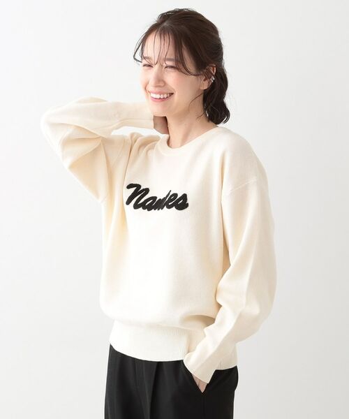 SHOO・LA・RUE / シューラルー ニット・セーター | 【洗える/S-LL/ちくちくしにくい】ロゴ入りスウェットライクニット | 詳細14