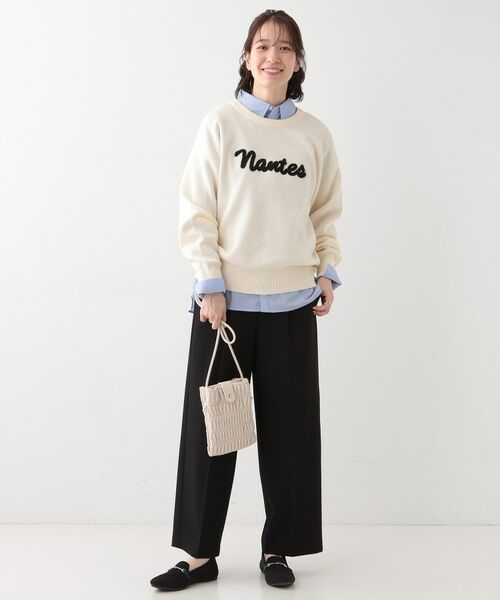 SHOO・LA・RUE / シューラルー ニット・セーター | 【洗える/S-LL/ちくちくしにくい】ロゴ入りスウェットライクニット | 詳細15