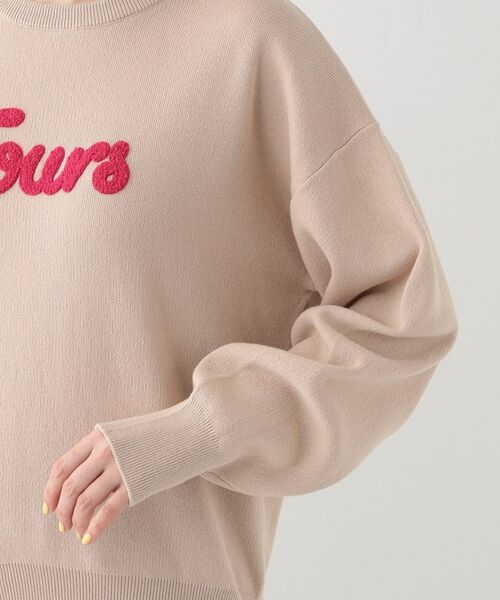 SHOO・LA・RUE / シューラルー ニット・セーター | 【洗える/S-LL/ちくちくしにくい】ロゴ入りスウェットライクニット | 詳細21