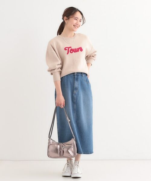 SHOO・LA・RUE / シューラルー ニット・セーター | 【洗える/S-LL/ちくちくしにくい】ロゴ入りスウェットライクニット | 詳細23