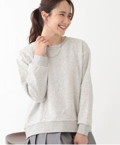 SHOO・LA・RUE / シューラルー カットソー | 【S-LL】ひとくせある凹凸がアクセント 裾カーブトップス