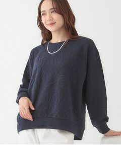 SHOO・LA・RUE / シューラルー カットソー | 【S-LL】ひとくせある凹凸がアクセント 裾カーブトップス