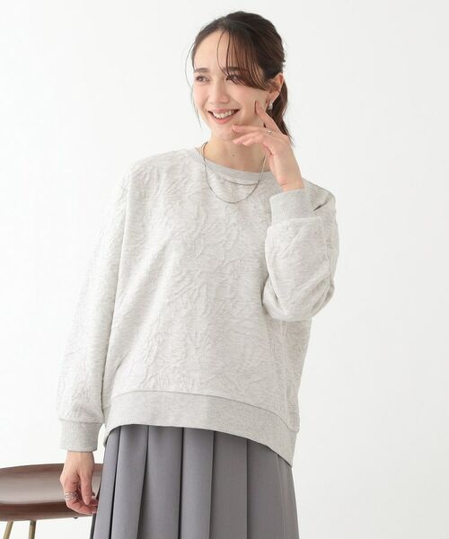 SHOO・LA・RUE / シューラルー カットソー | 【S-LL】ひとくせある凹凸がアクセント 裾カーブトップス | 詳細1