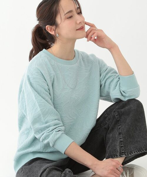 SHOO・LA・RUE/シューラルー ひとくせある凹凸がアクセント 裾カーブトップス ミントグリーン(021) 01(S) SHOO・LA・RUE/シューラルー ひとくせある凹凸がアクセント 裾カーブトップス ミントグリーン(021) 01(S)