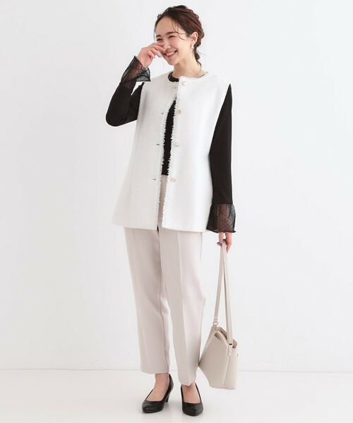 SHOO・LA・RUE / シューラルー カットソー | 【S-LL】重ね着コーデで差をつける お袖チュールリブトップス | 詳細11