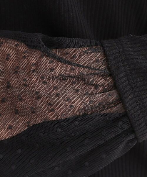 SHOO・LA・RUE / シューラルー カットソー | 【S-LL】重ね着コーデで差をつける お袖チュールリブトップス | 詳細12