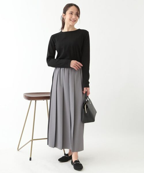 SHOO・LA・RUE / シューラルー カットソー | 【洗える/S-LL】ベーシックだから着回ししやすい ランダムテレコ リブ長袖トップス | 詳細11