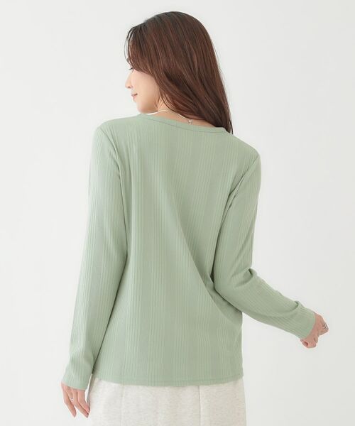 SHOO・LA・RUE / シューラルー カットソー | 【洗える/S-LL】ベーシックだから着回ししやすい ランダムテレコ リブ長袖トップス | 詳細14