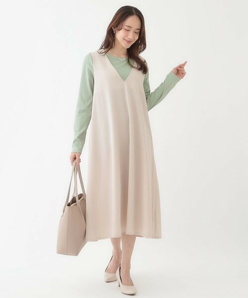 SHOO・LA・RUE / シューラルー カットソー | 【洗える/S-LL】ベーシックだから着回ししやすい ランダムテレコ リブ長袖トップス | 詳細15