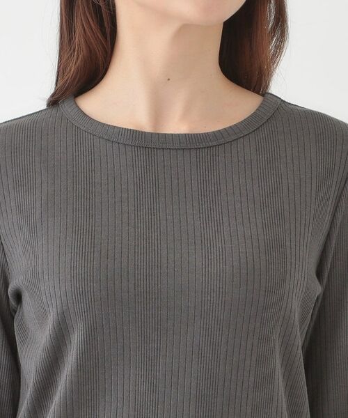 SHOO・LA・RUE / シューラルー カットソー | 【洗える/S-LL】ベーシックだから着回ししやすい ランダムテレコ リブ長袖トップス | 詳細20