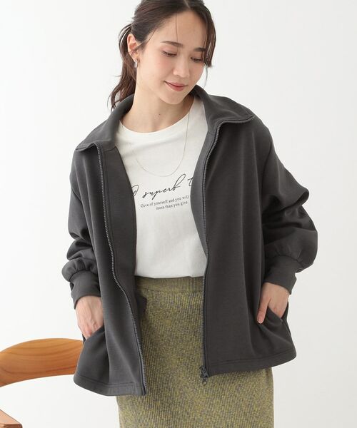 SHOO・LA・RUE / シューラルー レザーブルゾン・ジャケット | 【洗える】スタイリッシュ ジップアップブルゾン | 詳細1