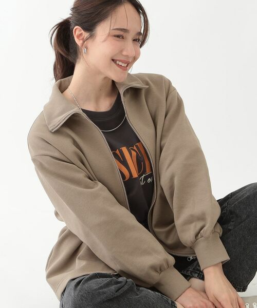 SHOO・LA・RUE/シューラルー スタイリッシュジップアップブルゾン モカブラウン(042) 04(LL) SHOO・LA・RUE/シューラルー スタイリッシュジップアップブルゾン モカブラウン(042) 04(LL)
