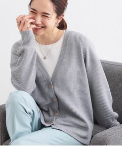 SHOO・LA・RUE / シューラルー カーディガン・ボレロ | 【S-LL】柔らかさが癖になる 凹凸Vネックカーディガン