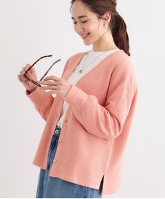 SHOO・LA・RUE / シューラルー カーディガン・ボレロ | 【S-LL】柔らかさが癖になる 凹凸Vネックカーディガン