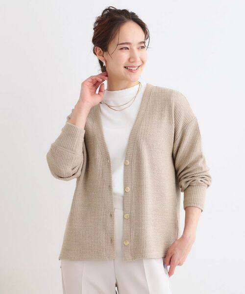 SHOO・LA・RUE / シューラルー カーディガン・ボレロ | 【S-LL】柔らかさが癖になる 凹凸Vネックカーディガン | 詳細9