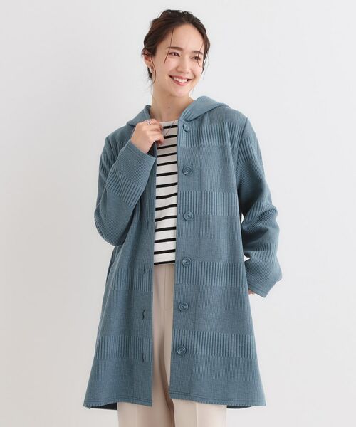 SHOO・LA・RUE / シューラルー カーディガン・ボレロ | 【S-LL】体型をカバーしながらスマートに魅せる ラインジャカードコーディガン | 詳細13