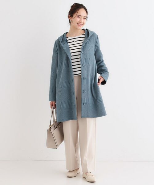 SHOO・LA・RUE / シューラルー カーディガン・ボレロ | 【S-LL】体型をカバーしながらスマートに魅せる ラインジャカードコーディガン | 詳細15