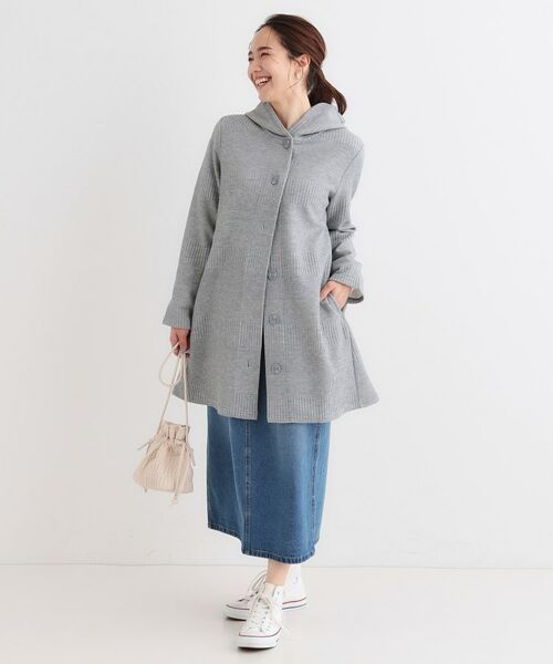 SHOO・LA・RUE / シューラルー カーディガン・ボレロ | 【S-LL】体型をカバーしながらスマートに魅せる ラインジャカードコーディガン | 詳細3