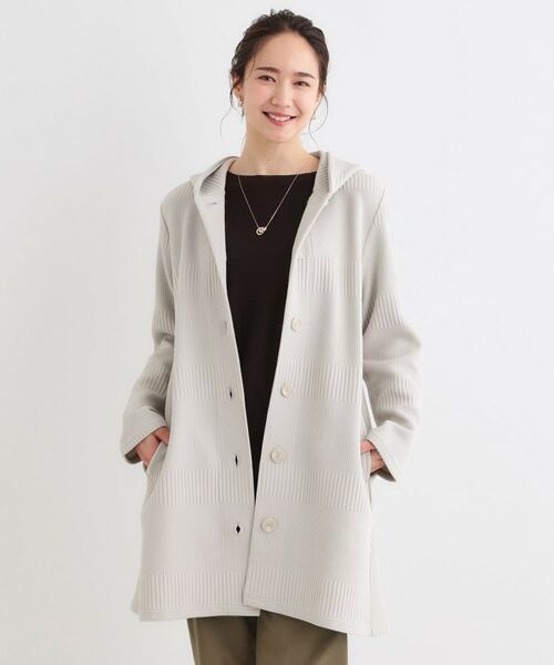 SHOO・LA・RUE / シューラルー カーディガン・ボレロ | 【S-LL】体型をカバーしながらスマートに魅せる ラインジャカードコーディガン | 詳細9