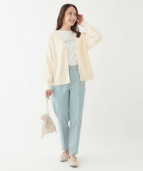 SHOO・LA・RUE / シューラルー カーディガン・ボレロ | 【洗える/S-LL】ドライタッチが心地よい 畦編みVネックカーディガン | 詳細11