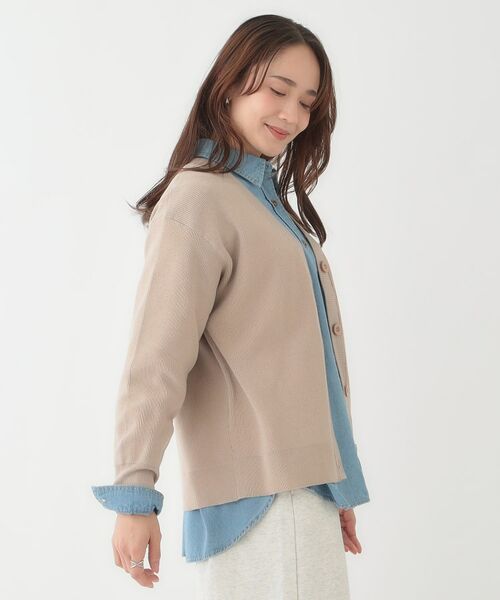 SHOO・LA・RUE / シューラルー カーディガン・ボレロ | 【洗える/S-LL】ドライタッチが心地よい 畦編みVネックカーディガン | 詳細14