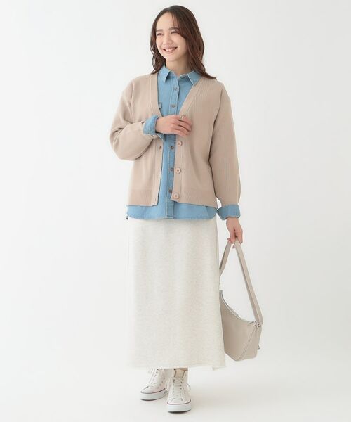 SHOO・LA・RUE / シューラルー カーディガン・ボレロ | 【洗える/S-LL】ドライタッチが心地よい 畦編みVネックカーディガン | 詳細15