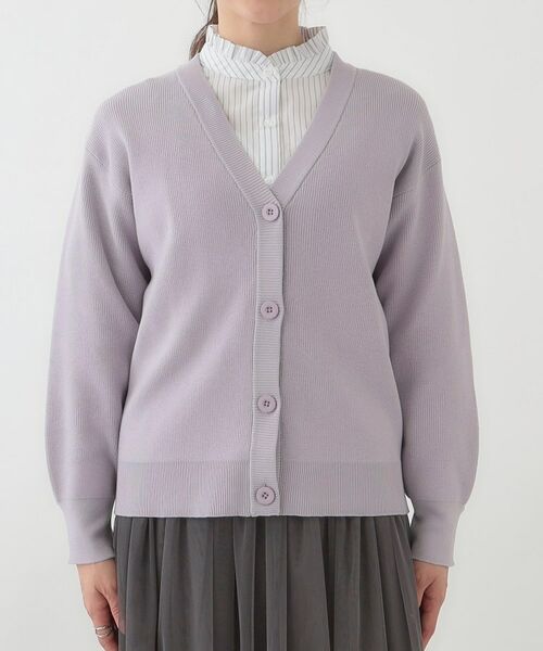 SHOO・LA・RUE / シューラルー カーディガン・ボレロ | 【洗える/S-LL】ドライタッチが心地よい 畦編みVネックカーディガン | 詳細17