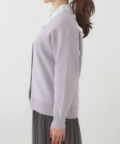 SHOO・LA・RUE / シューラルー カーディガン・ボレロ | 【洗える/S-LL】ドライタッチが心地よい 畦編みVネックカーディガン | 詳細18