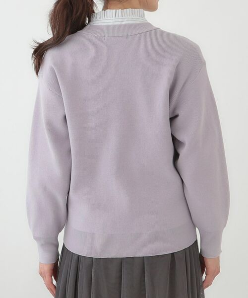 SHOO・LA・RUE / シューラルー カーディガン・ボレロ | 【洗える/S-LL】ドライタッチが心地よい 畦編みVネックカーディガン | 詳細19