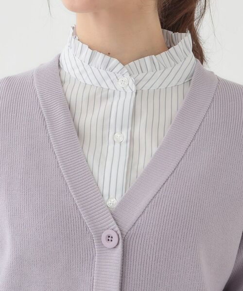 SHOO・LA・RUE / シューラルー カーディガン・ボレロ | 【洗える/S-LL】ドライタッチが心地よい 畦編みVネックカーディガン | 詳細20