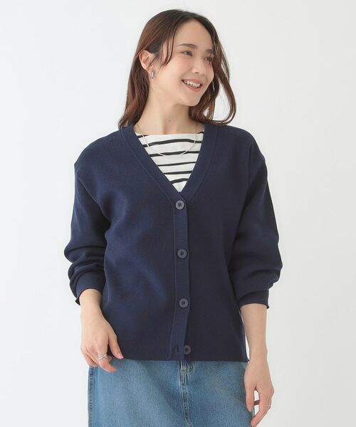 SHOO・LA・RUE / シューラルー カーディガン・ボレロ | 【洗える/S-LL】ドライタッチが心地よい 畦編みVネックカーディガン | 詳細5