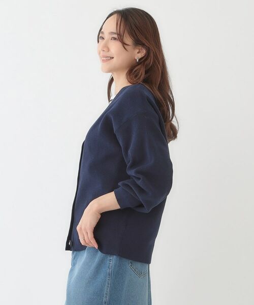 SHOO・LA・RUE / シューラルー カーディガン・ボレロ | 【洗える/S-LL】ドライタッチが心地よい 畦編みVネックカーディガン | 詳細6