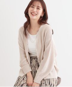 SHOO・LA・RUE / シューラルー カーディガン・ボレロ | 【洗える】ざっくり編みが大人かわいい キーネックカーディガン