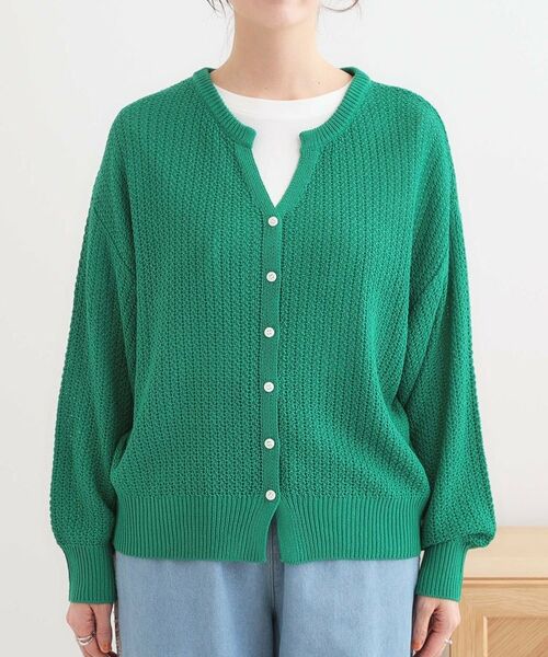 SHOO・LA・RUE / シューラルー カーディガン・ボレロ | 【洗える】ざっくり編みが大人かわいい キーネックカーディガン | 詳細13