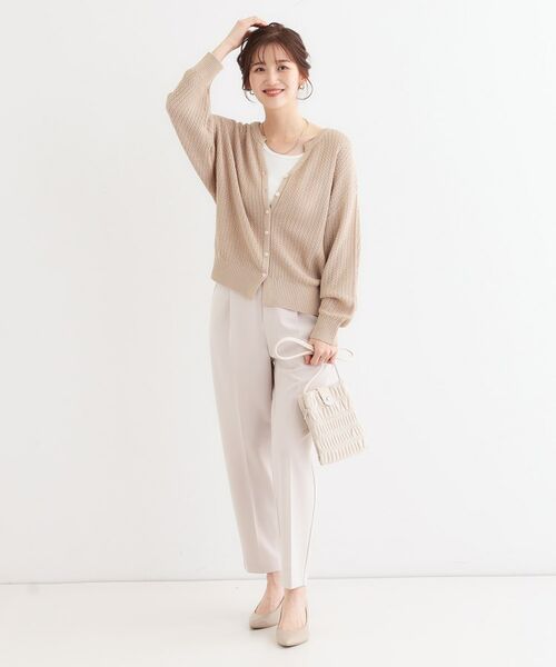 SHOO・LA・RUE / シューラルー カーディガン・ボレロ | 【洗える】ざっくり編みが大人かわいい キーネックカーディガン | 詳細7