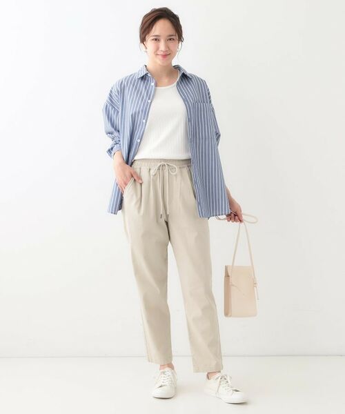 SHOO・LA・RUE / シューラルー パンツ | 【洗える/美脚シルエット】綿ストレッチイージーテーパードパンツ | 詳細3