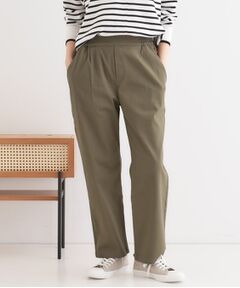 SHOO・LA・RUE / シューラルー パンツ | 【洗える/S-3L】ストレッチで楽な穿き心地 綿イージーストレートパンツ